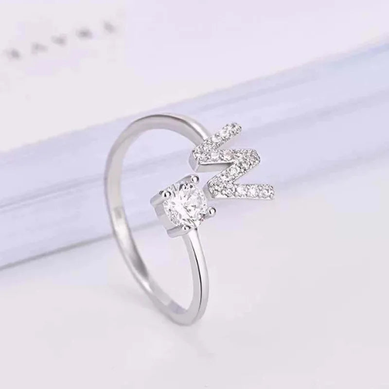 English Letter Open Finger Rings