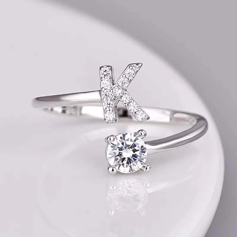 English Letter Open Finger Rings