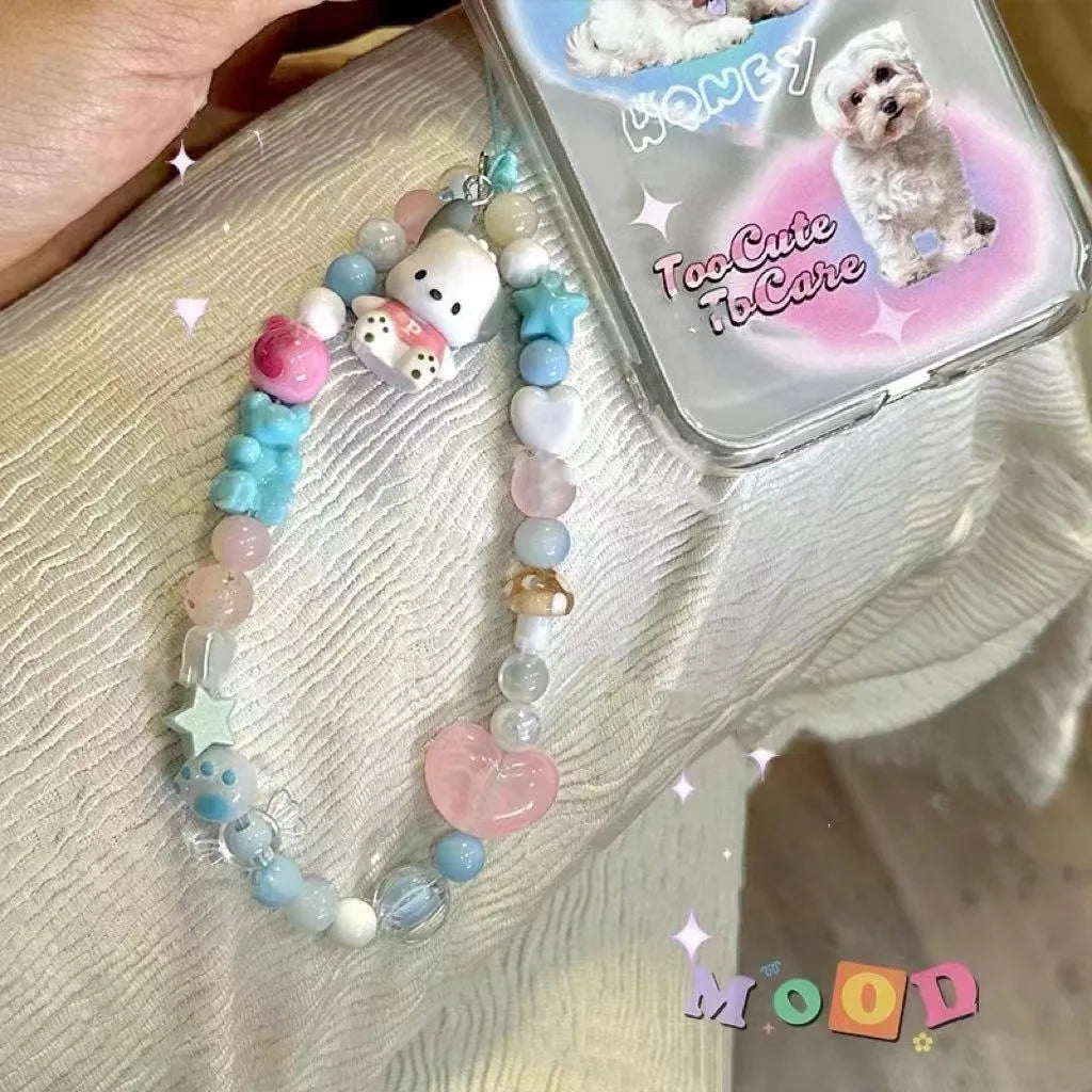 Doll Beaded Mobile Phone Chain