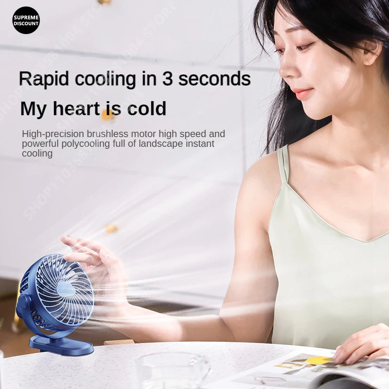 Table Mini Fan with Sturdy Clamp