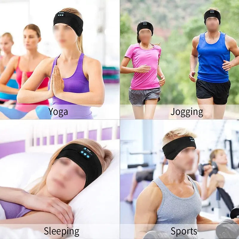 Headworn Wireless Bluetooth Music Eye Mask Sports Headband Hair Band Anti Noise Earphone Call Running Yoga Music Headband