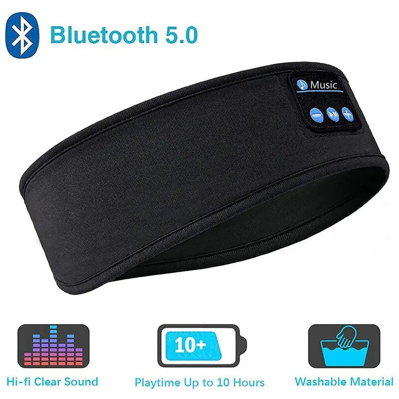 Headworn Wireless Bluetooth Music Eye Mask Sports Headband Hair Band Anti Noise Earphone Call Running Yoga Music Headband