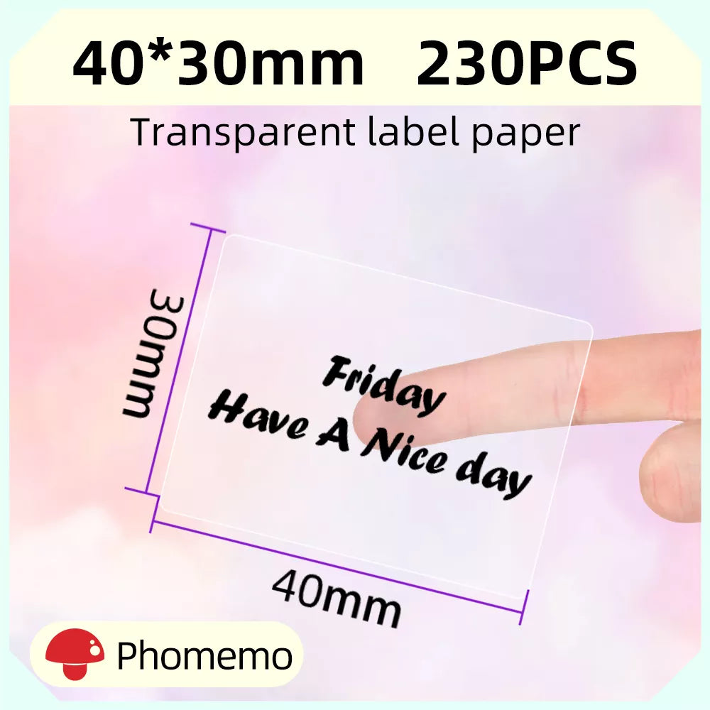 Label Printer Thermal Sticker Printable Paper Roll