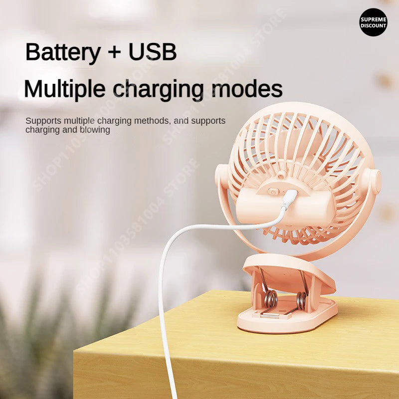 Table Mini Fan with Sturdy Clamp